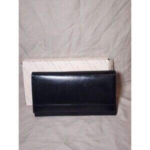 MET Women’s Black Fashion Wallet Snap Closure Checkbook Organizer Style